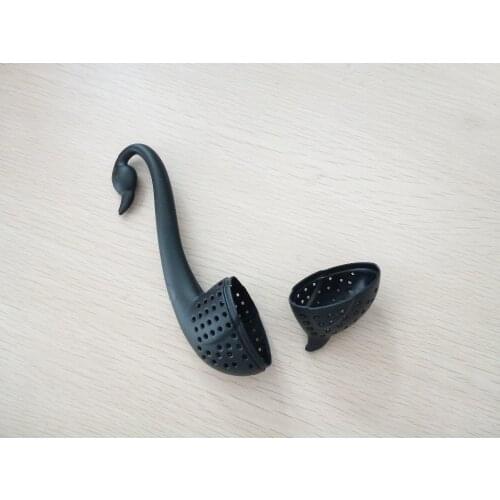 Free shipping 1PCS BLACK Tea filter Strainer Swan filter spoon sifter HIGH QUALITY Loose Leaf Strainer Bag Mug Friends Applied