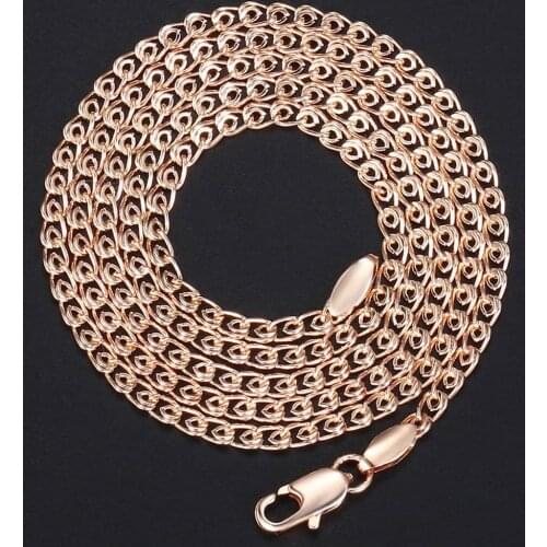 3mm Men Womens Snake Chain Necklace 585 Rose Yellow Gold Filled Link Chains Fashion Jewelry Gifts New Wedding GN482