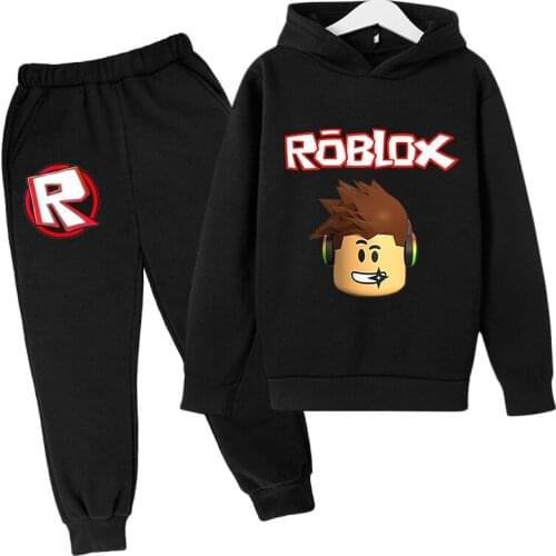 2021 New 4-14 Y Kids Hoodie Pants Suit Robloxing Children Sweatshirts Hoodies Boys Girls Spring Sportswear Birthday Gift