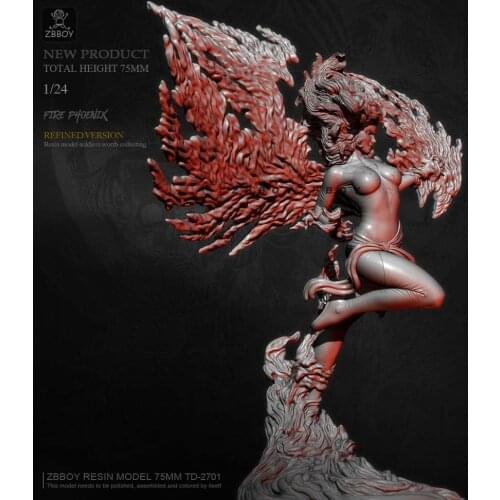 H75mm 1/24 Resin model kits figure colorless and self-assembled TD-2701