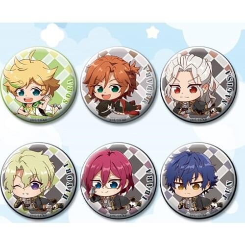 Idol dream Ensemble Stars Nagisa Madara Hiyori anime 58mm Round badge brooch Iron Pins