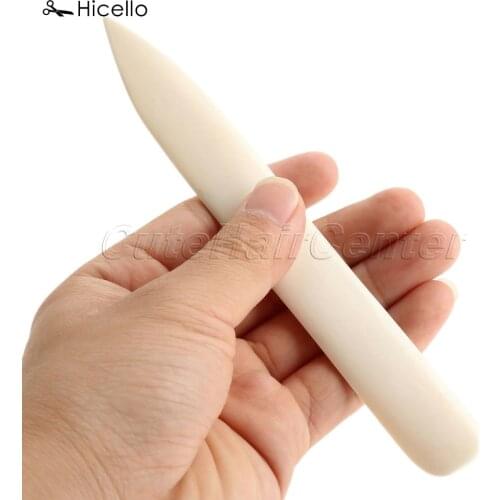 Hicello 1Pc Leather Craft Tools Bone Folder Leather Scoring Folding Creasing Burinishing Edges Handmade Sewing Accessories 153mm