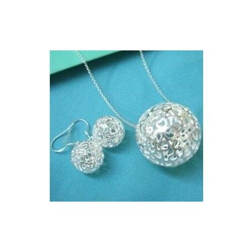 Wholesale fashion jewelry Set, M925 Silver color Necklace and Earrings Set . Nice Jewelry. Good S143
