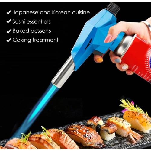 Metal Flame Gun Portable Butane Spontaneous Combustion Gas Lighter Welding Torch Gas Burner Outdoor Barbecue Tool Cooking Supply