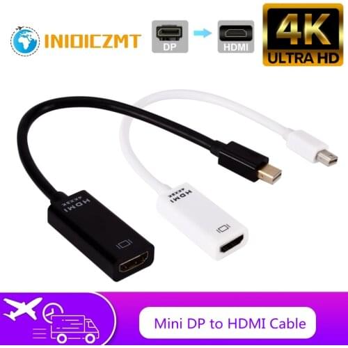 INIOICZMT Mini Displayport To HDMI-compatible Cable 4k TV Projector Projetor DP 1.4 Display Port Converter For Apple Macbook Air