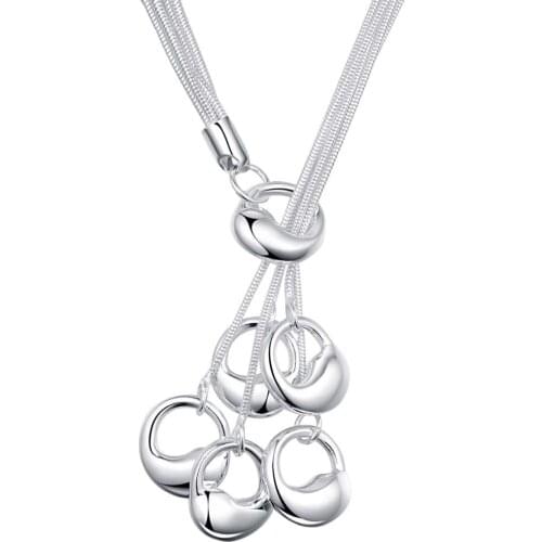 Fashion Jewelry Necklace Lady Wholesale Charm Silver Color Pendants For Women Fashion Jewelry Pendant AN437/abtaitaa