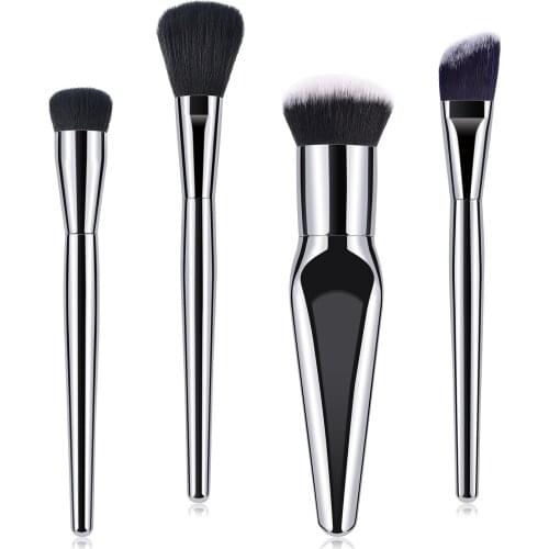 GUJHUI 4Pcs Makeup Brushes Set Eye Shadow Eyebrow Eyeliner Blush Loose Foundation Powder Professional Lip Women Cosmetic Tools