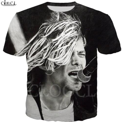 New Fashion Singer Kurt Donald Cobain T Shirt 3D Print Men Women Short Sleeve T Shirt Casual Couple Pullovers