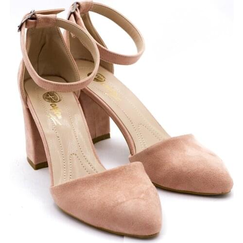 New Jargon Pink (Powder) Suede High-Heeled Shoes Design Casual Clothing 2021 Season Elegant Wedding Ball Gown Custom Night