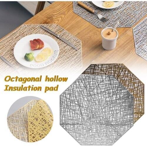 2021 New Hot PVC Hollow Insulation Coaster Pads Table Bowl Mats Home Decor Heat Resistant Placemat For Dining Western Table