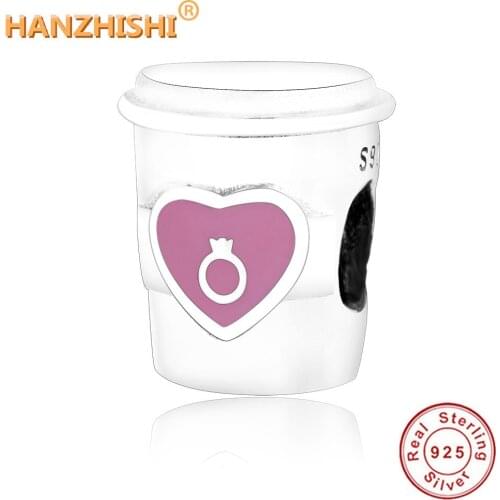 Fits Original pandora Charms Bracelet DIY Jewelry Making 2020 Summer Collection 925 Sterling Silver Coffee Cup Charms Beads