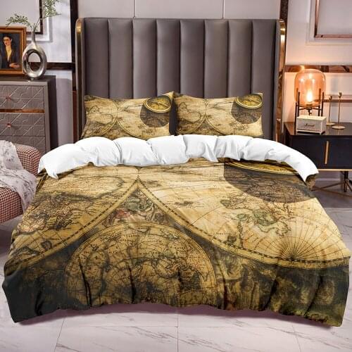 Navigation Theme Duvet Cover Zipper Closure with Teens Adults Bedroom Comforter Cover Sets Corner Ties