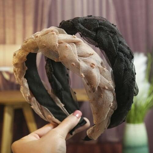 Headband new twist braid headband female simple outing pressure hairpin Korean temperament broad-brimmed headband headwear