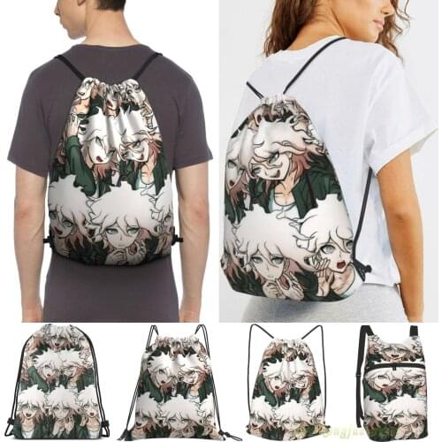 Men Sackpack Strap Bags Nagito Komaeda Women Purpose Drawstring Backpacks Outdoor Travel Backpacks For Gym Training Fitness Bag
