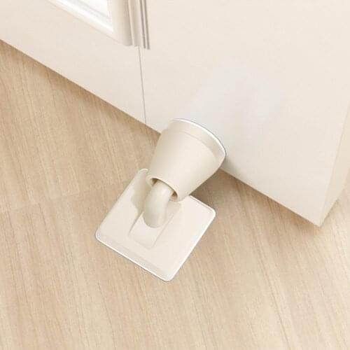 Anti-Collision Silicone Doorstop Punch-Free Floor Door Stopper Wall Adhesive Silencer Door Lock Holder Bumper Protector Pad New