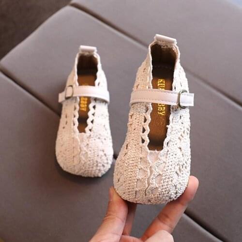 Spring Autumn Kids Princess Flat Shoes Girls Lace Belt Children Dance Shoes Baby Toddler Girl Shoes Kids