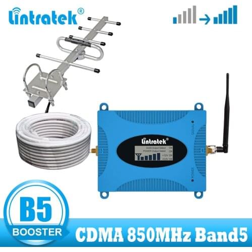 Lintratek Band 5 CDMA Signal repeater cell phone accessories cellphone UMTS 850 mhz 2g/3g Signal Amplifier Booster +antenna kit