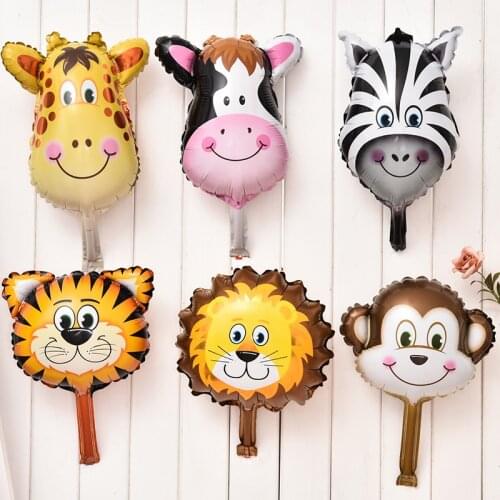 1pc Cartoon Animal Theme Foil Balloon Birthday Lion Tiger Monkey Party Decoration Baby shower Toys Globos Wedding Decoration