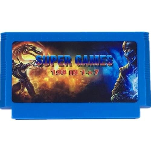 Top Quality 198 in 1 for 60 Pin 8 Bit Video Game Console Retro Classic Card