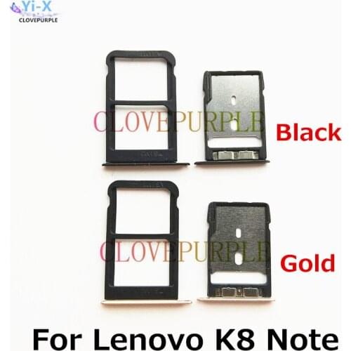 1 Set New SIM Card Holder SD Card Tray Slot Adapter for Lenovo K8 Note Replacement Parts