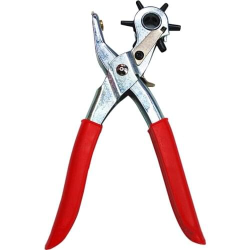 1PC Hole Punch Plier Household Leathercraft Tool Portable Belt Watch Band Punch Plier Strap Eyelet Puncher Revolve Tool Supplies