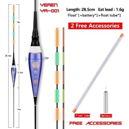 1 Piece Electric Fishing Float+1 CR425 Battery+1 Float Tubes Nano Night Luminous Boya Lake River Flotador Carp Fishing Tackles