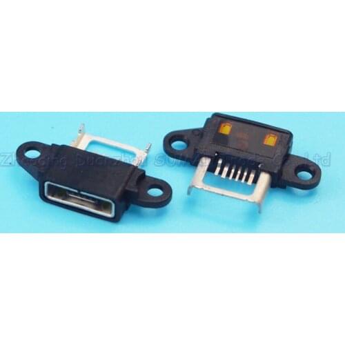 10pcs black color 5p usb jack female socket connector For XIAOMI NOTE Millet Note charging Tail Plug