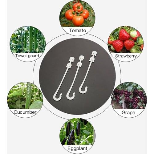 100pcs Grafting Clips Greenhouse Clamp Stand Plastic Plant Clip Fastener Bracket Fixed Seed Stem Support Plant Grafting