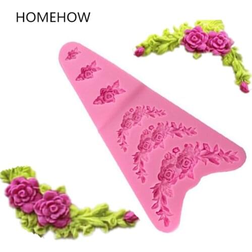 2017 New Arrival Cake Decorative Border Cake Mold 6Holes Flower Design Pastry Fondant Decorating Mold For Cake Chocolate