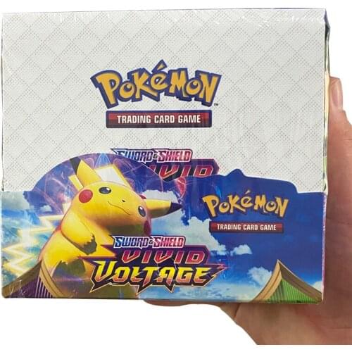 2021 Pokemon 324/360Pcs/Box Cards Toys English Trading Card Game Vivid & Voltage Collection Box Card Energy Trainer Tag Team Toy