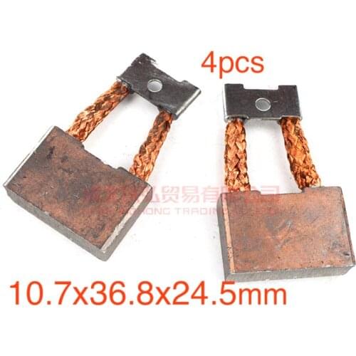 4pcs for Caterpillar 320E336D 312 324C D excavator starter motor carbon brush 10.7x36.8x24.5mm 24V