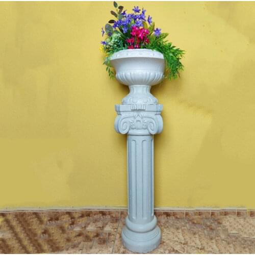 80*15cm/ 5.91*31.5in Round Column Wedding Ceremony Party Decoration Reusable Mould Pedestal Flower Seat Gypsum Concrete Mold