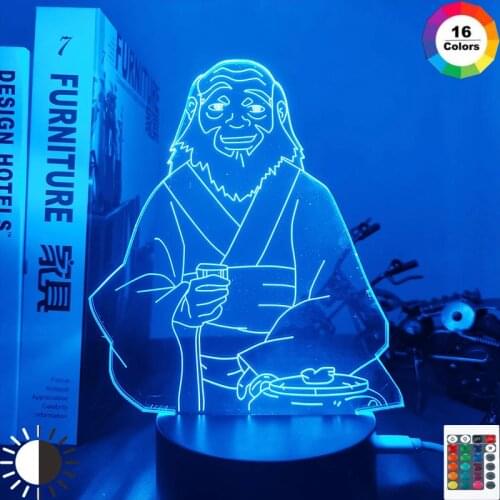 Anime Avatar The Last Airbender Uncle Iroh Led Night Light for Bedroom Decor Light Brithday Gift Avatar Room Desk 3d Lamp