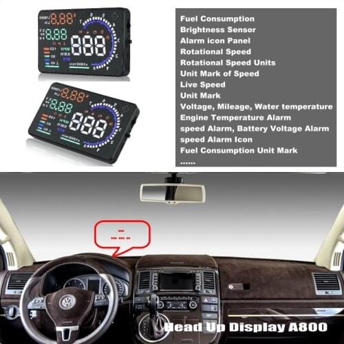 Car HUD Safe Drive Display For Volkswagen VW Transporter T5 - Reflect car information onto windshield to maintain Clear headed