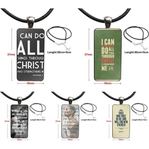 Basketball Christian Bible Verse Steel Color Glass Cabochon With Rectangle Shaped Pendant Choker Necklace For Women Wedding Gift