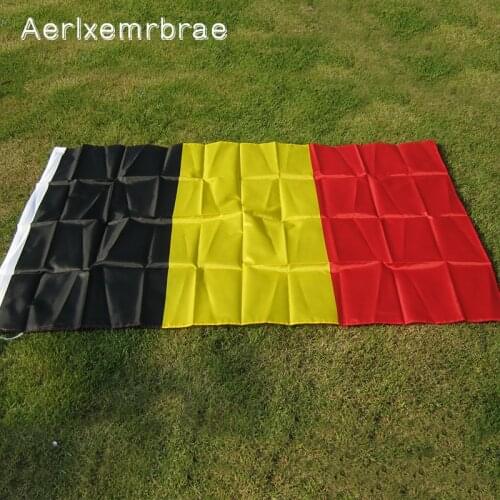 Free Shipping aerlxemrbrae flag great BELGIUM FLAG flag 5*3FT 90*150cm Belgium national polyster Belgium banner