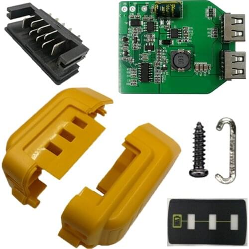 DCB090 USB Converter Charger SKD Component For DEWALT 14.4V 18V 20V Li-ion Battery USB Device Charging Adapter Power Supply