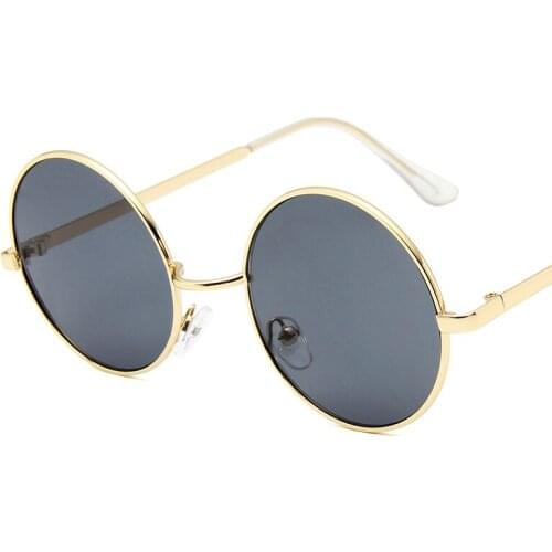 Classic vintage round frame sunglasses women dazzling ocean film sunglasses men fashion personality wild glasses women