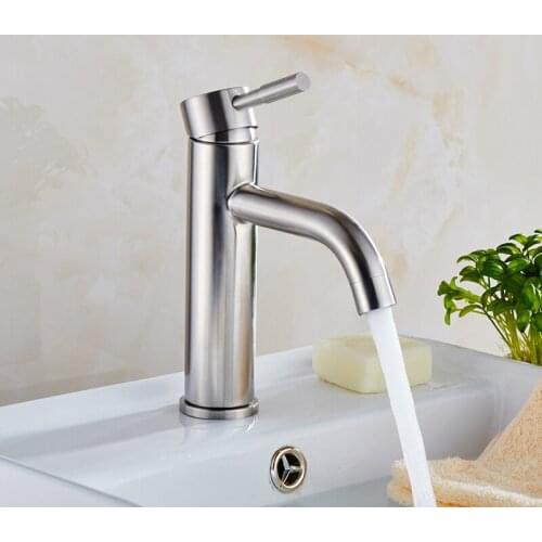 Stainless steel sink basin faucet water tap kitchen, Bathroom basin faucet single hole, Toilet water basin faucet mixer pull out