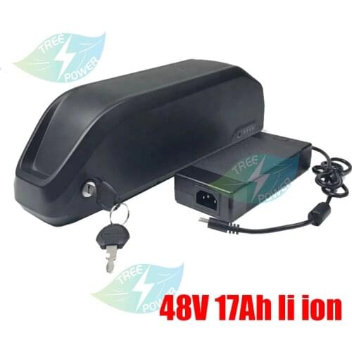 Shark style 48V 17ah 1000W 1500W electric bicycle battery lithium downtube parrot battery pack