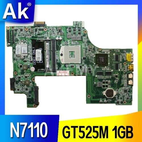 Akemy For Dell Inspiron 17R N7110 Laptop Motherboard DAV03AMB8E0 CN-037F3F 037F3F 37F3F HM67 DDR3 GT525M 1GB