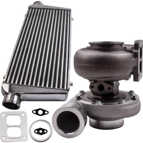 GT45 Turbo Charger 1.05 A/R + 24"x12"x3 Front Mount Intercooler Tube & Fin Turbolader Turbine