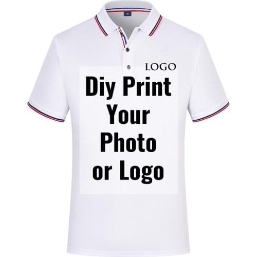 2019 Summer Unisex Cotton Polo Shirts For Men Women Tops Classic Design Own Shirts Solid Color Custom Printed Picture/Logo Text