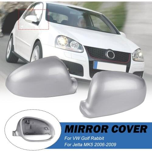 A pair of silver rearview side mirror caps for VW for Golf Rabbit for Jetta MK5 2006 2007 2008 2009 Auto Replacement parts