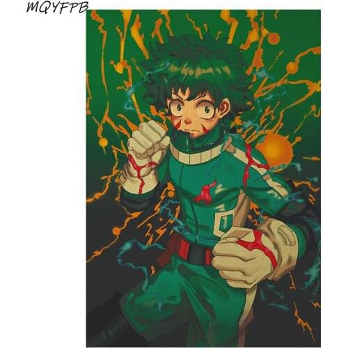 Anime My Hero Academia Kraft Paper Poster Home Decoration Wall Painting Core 50.5x35cm