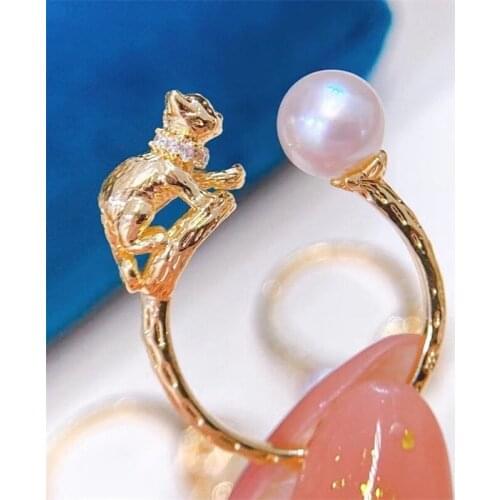 Popular Fashon Ring Base Mountings Findings Settings Adjustable Ring Jewelry Parts Fittings Accessories for Pearl Beads Stones