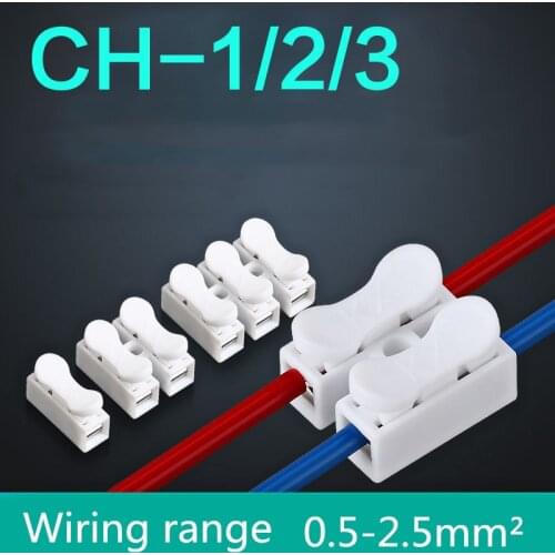 CH-1 CH-2 CH-3 Spring Wire Quick Connector 1/2/3/4P G7 Electrical Crimp Terminals Block Splice Cable Clamp Fit Led Strip
