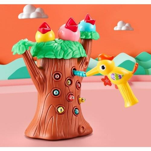 Children Lifelike Bird Catching Insects Toys for 6-8 Year Old Kids Brain Training Improve Intellgence Toys