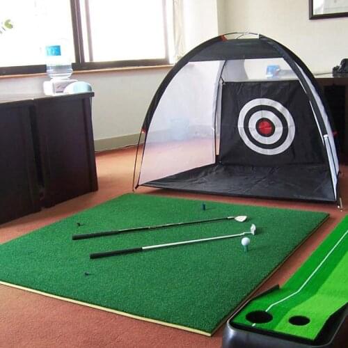 Golf Practice Net Tent Golf Hitting Cage Garden Grassland Practice Tent Rete Golf Training Equipment Mesh Mat Outdoor Swing Turf