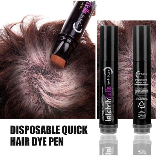 20ml Temporary Hair Color Brush And Comb DIY Hair Color White Wax One-time Color Hair Grey Cream Hair Dye Pen Mascara